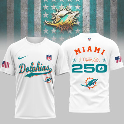 Miami Dolphins | Premium NFL 250th USA 3D Shirt