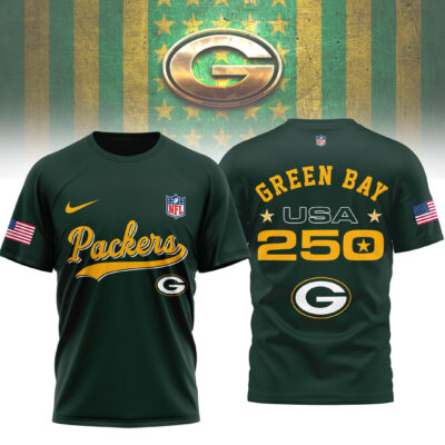 Green Bay Packers | Premium NFL 250th USA 3D Shirt