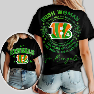 Cincinnati Bengals | Premium NFL Irish Woman Fan Women Shirt