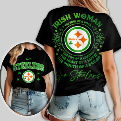 Pittsburgh Steelers | Premium NFL Irish Woman Fan Women Shirt