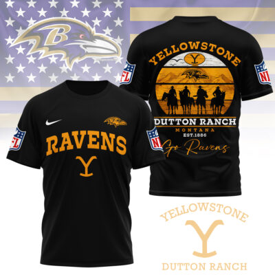Baltimore Ravens | Premium NFL Yellowstone 3D Shirt - M