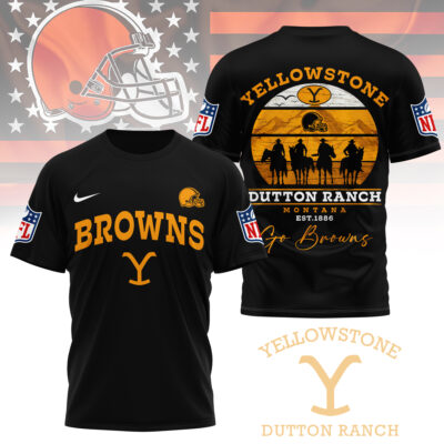 Cleveland Browns | Premium NFL Yellowstone 3D Shirt - S