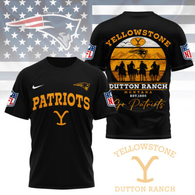 New England Patriots | Premium NFL Yellowstone 3D Shirt - L