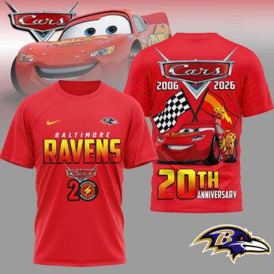 Baltimore Ravens | Premium NFL Cars 20th Anniversary 3D Shirt