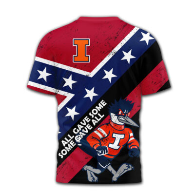 Alternative view of Illinois Fighting Illini | Premium NCAA Honoring Our Veterans T-shirt MM