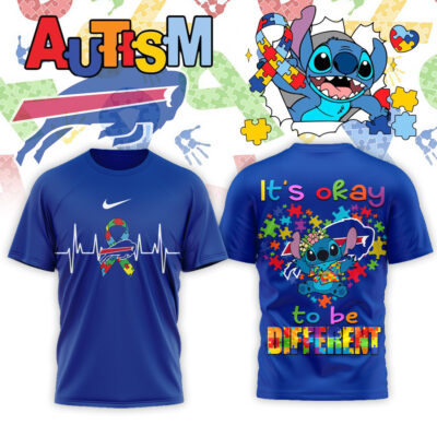 Buffalo Bills | Premium NFL Stitch X Autism Awareness Fan 3D Shirt