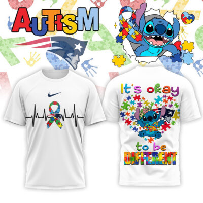 New England Patriots | Premium NFL Stitch X Autism Awareness Fan 3D Shirt