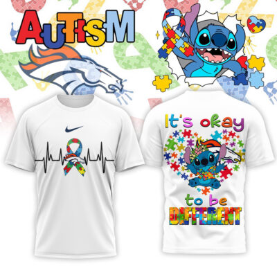 Denver Broncos | Premium NFL Stitch X Autism Awareness Fan 3D Shirt