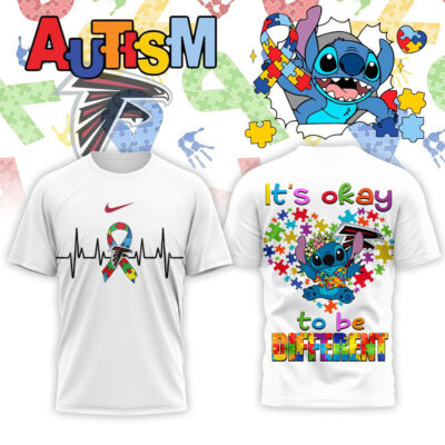 Atlanta Falcons | Premium NFL Stitch X Autism Awareness Fan 3D Shirt