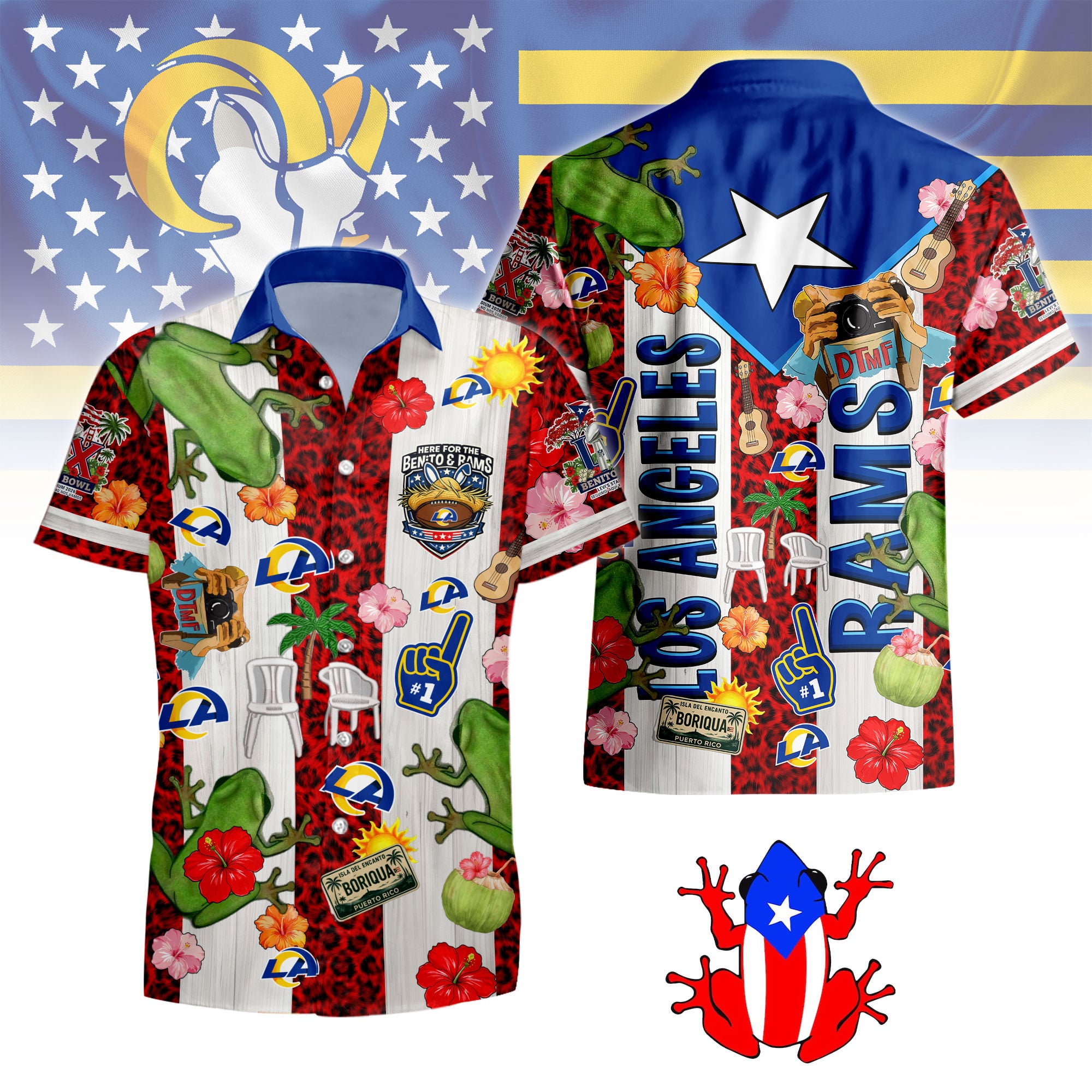 Los Angeles Rams | Premium NFL Benito Bowl Hawaiian Shirt