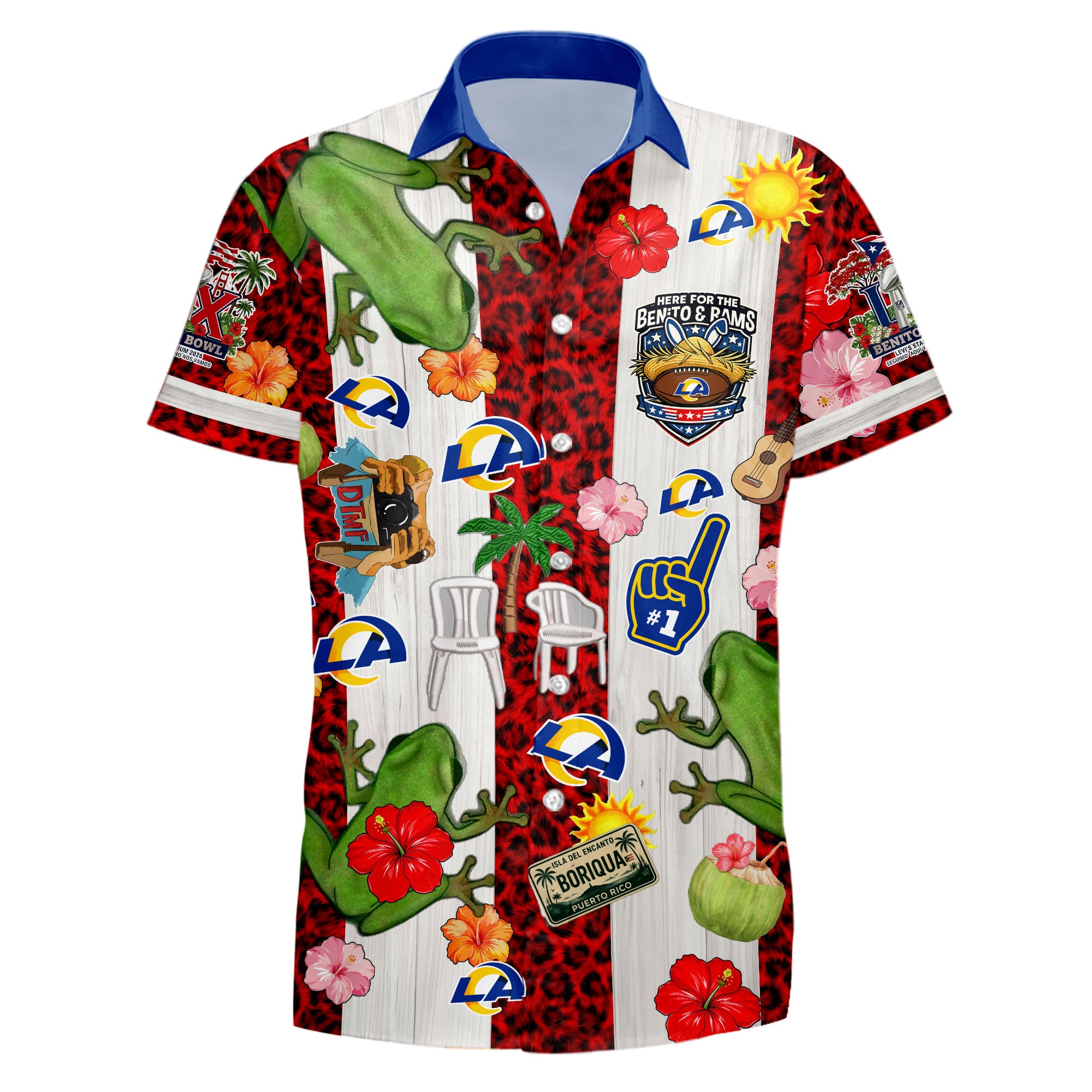 Los Angeles Rams | Premium NFL Benito Bowl Hawaiian Shirt - Image 2