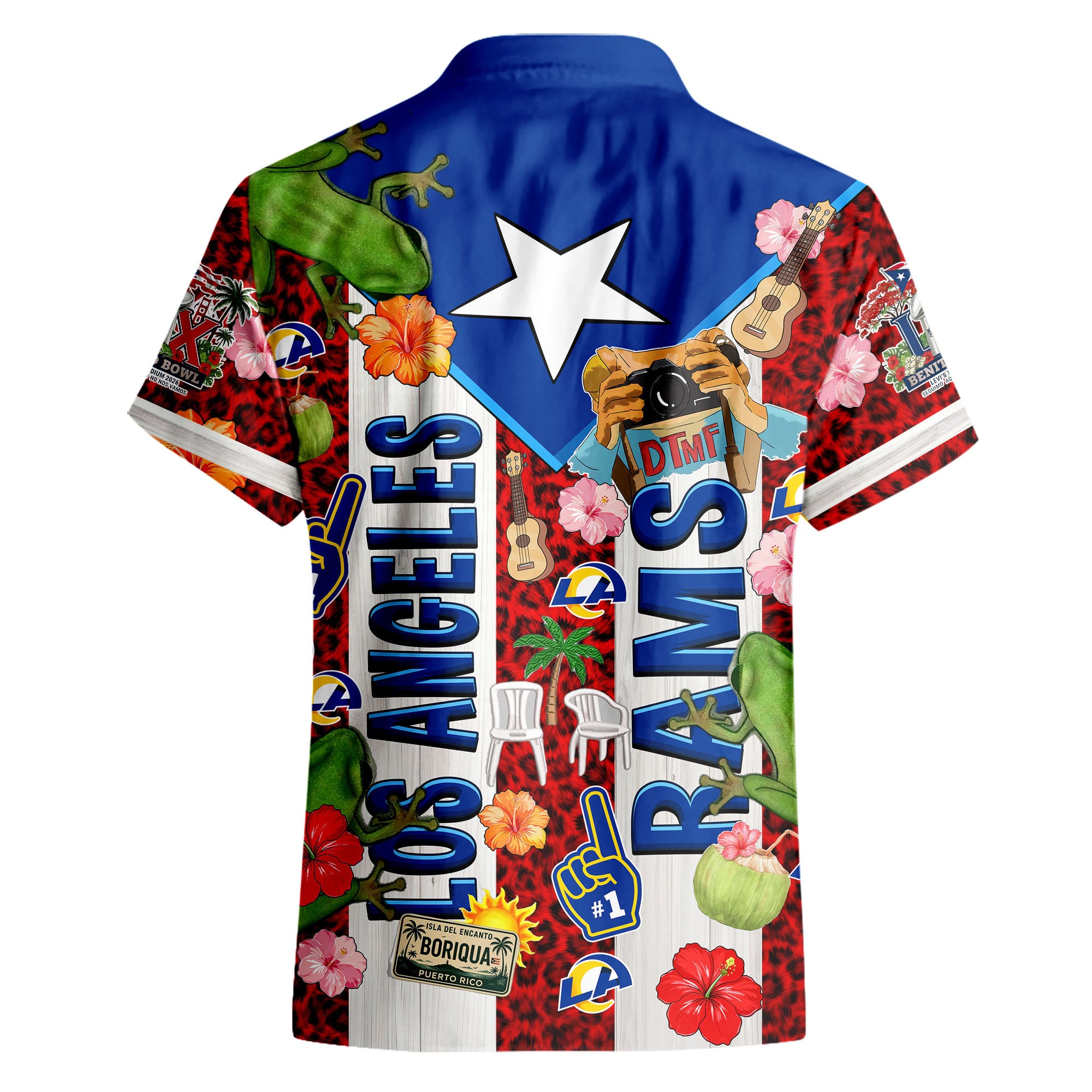 Los Angeles Rams | Premium NFL Benito Bowl Hawaiian Shirt - Image 3