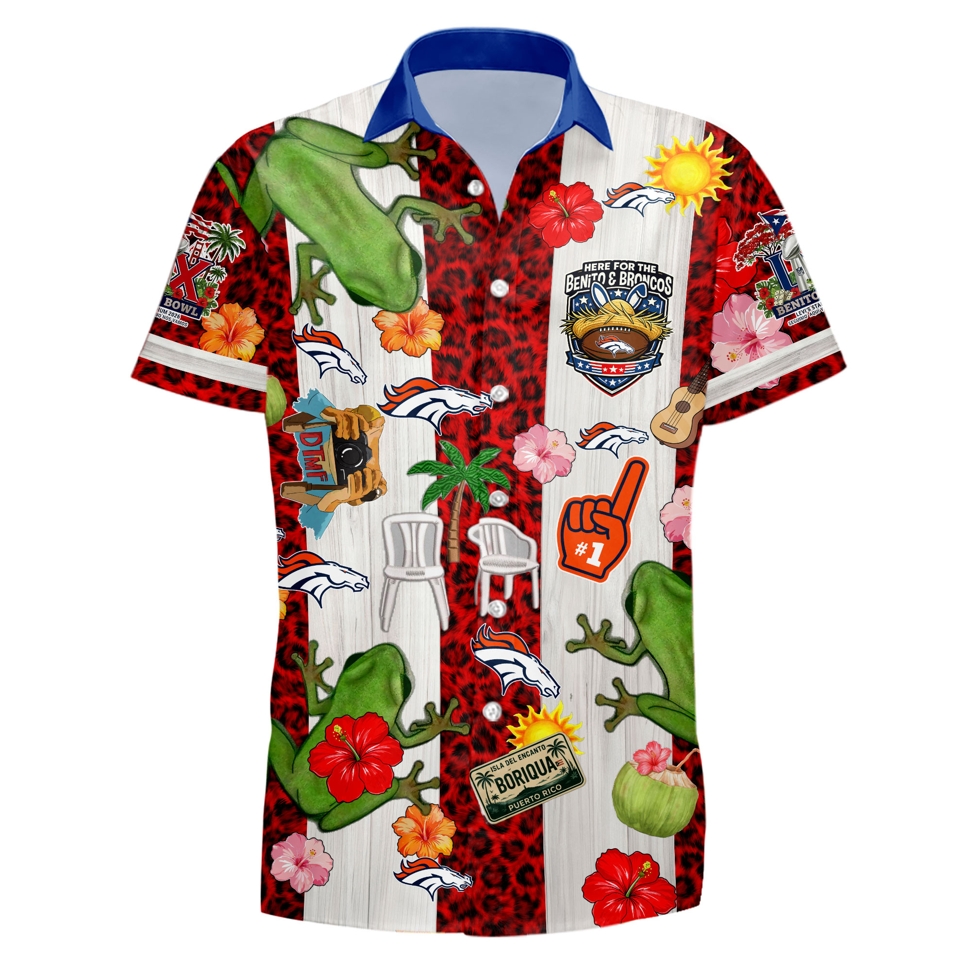 Denver Broncos | Premium NFL Benito Bowl Hawaiian Shirt - Image 2
