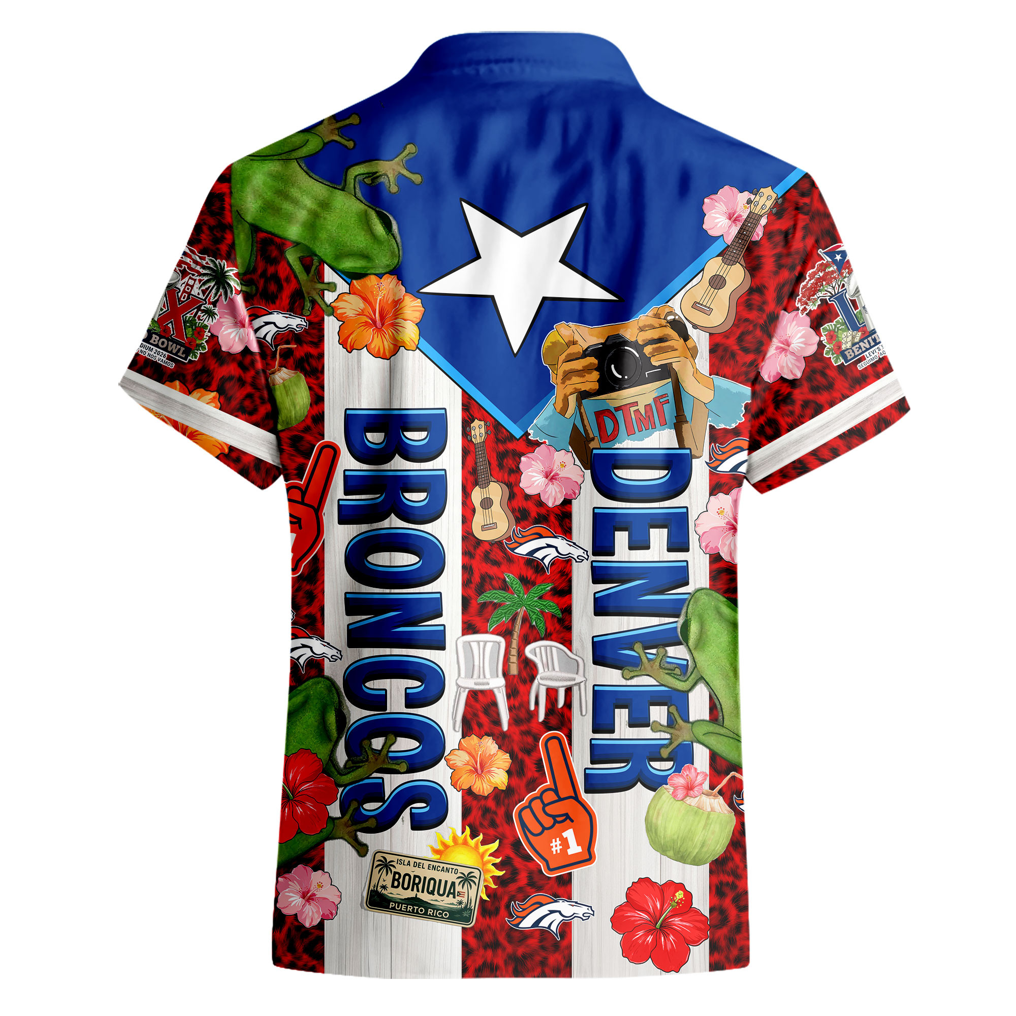 Denver Broncos | Premium NFL Benito Bowl Hawaiian Shirt - Image 3
