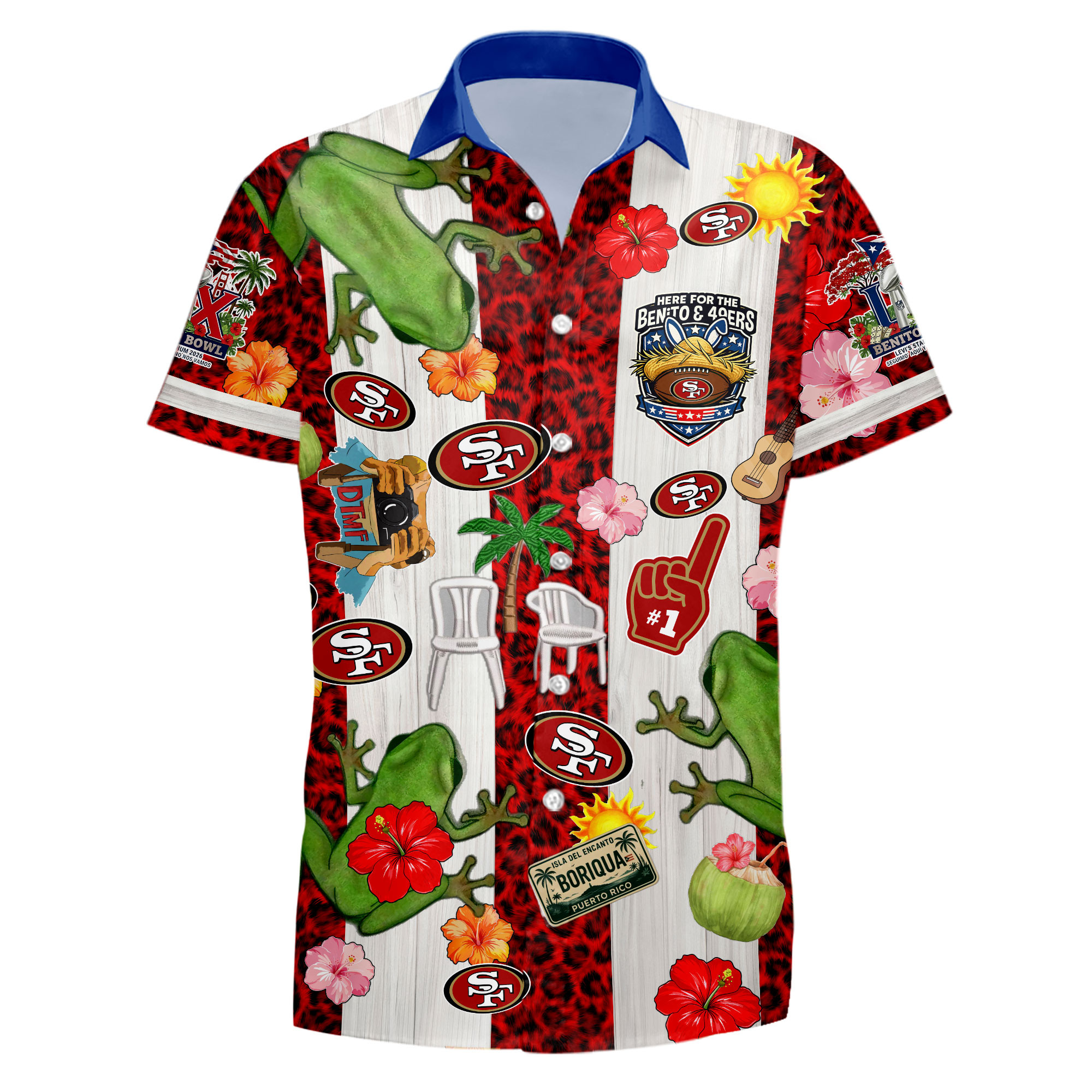 San Francisco 49ers | Premium NFL Benito Bowl Hawaiian Shirt - Image 2