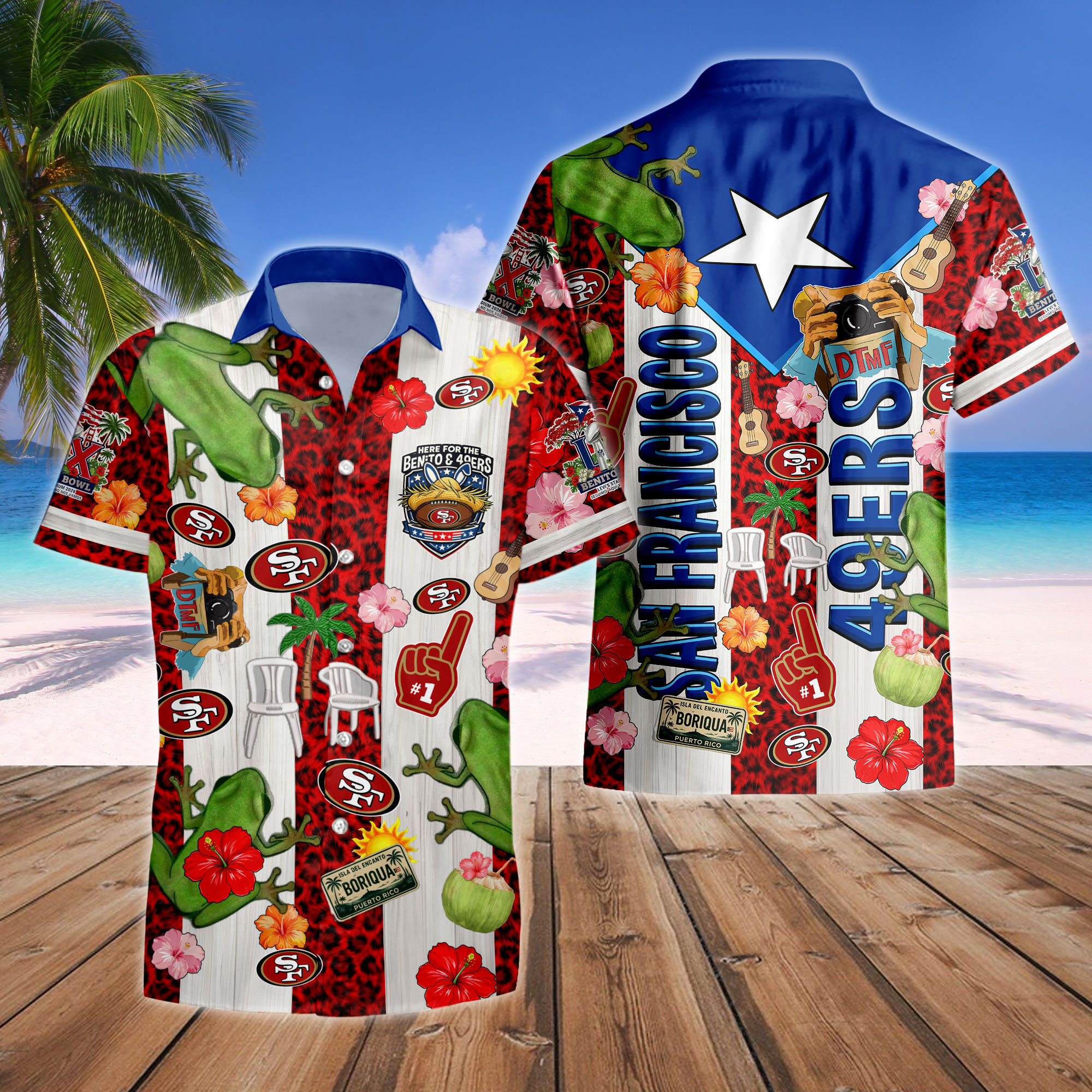 San Francisco 49ers | Premium NFL Benito Bowl Hawaiian Shirt - Image 4