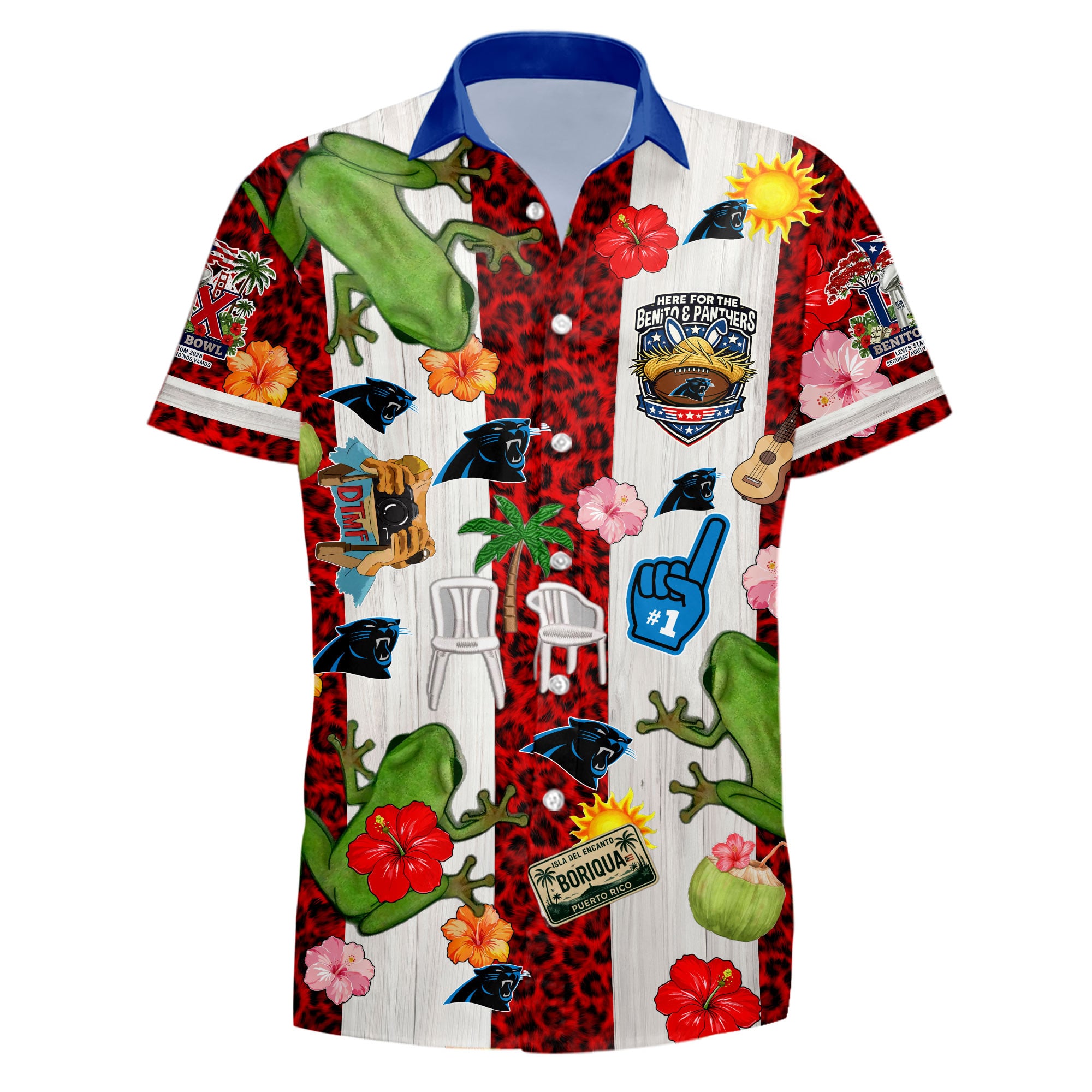 Carolina Panthers | Premium NFL Benito Bowl Hawaiian Shirt - Image 2