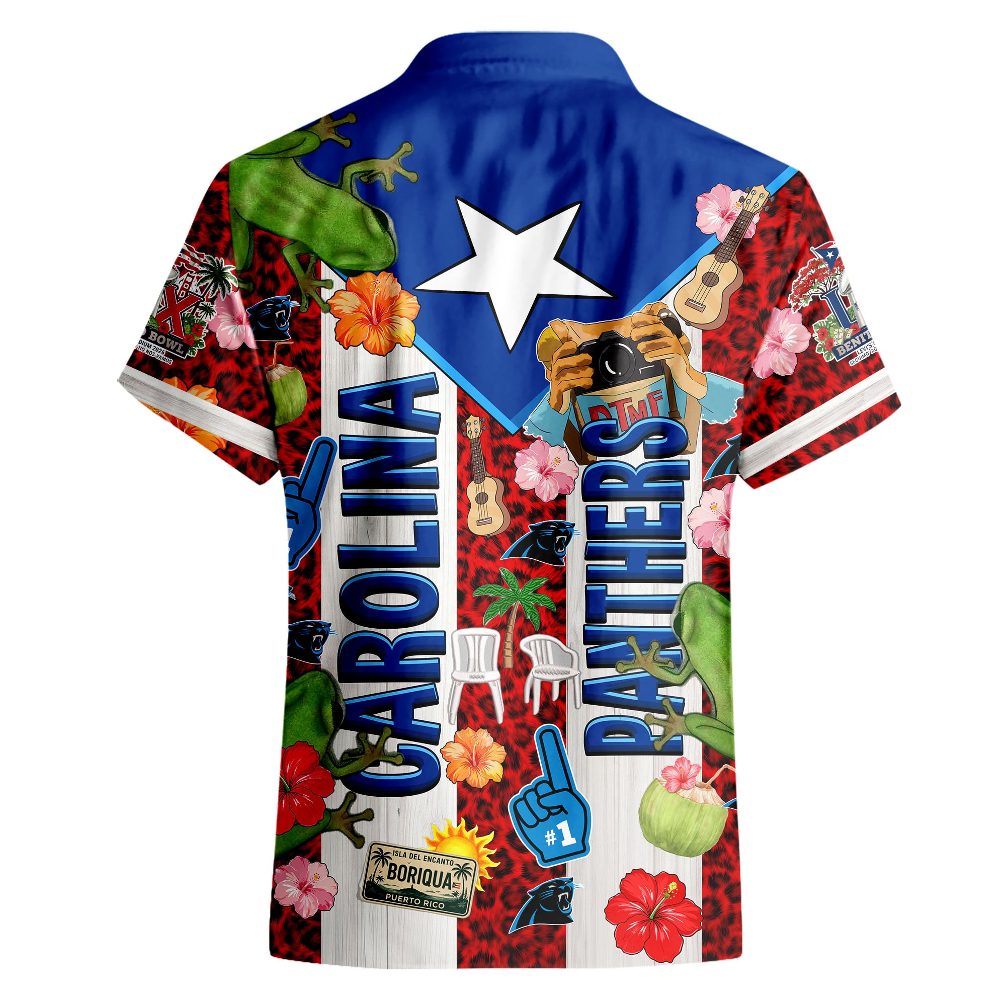 Carolina Panthers | Premium NFL Benito Bowl Hawaiian Shirt - Image 3