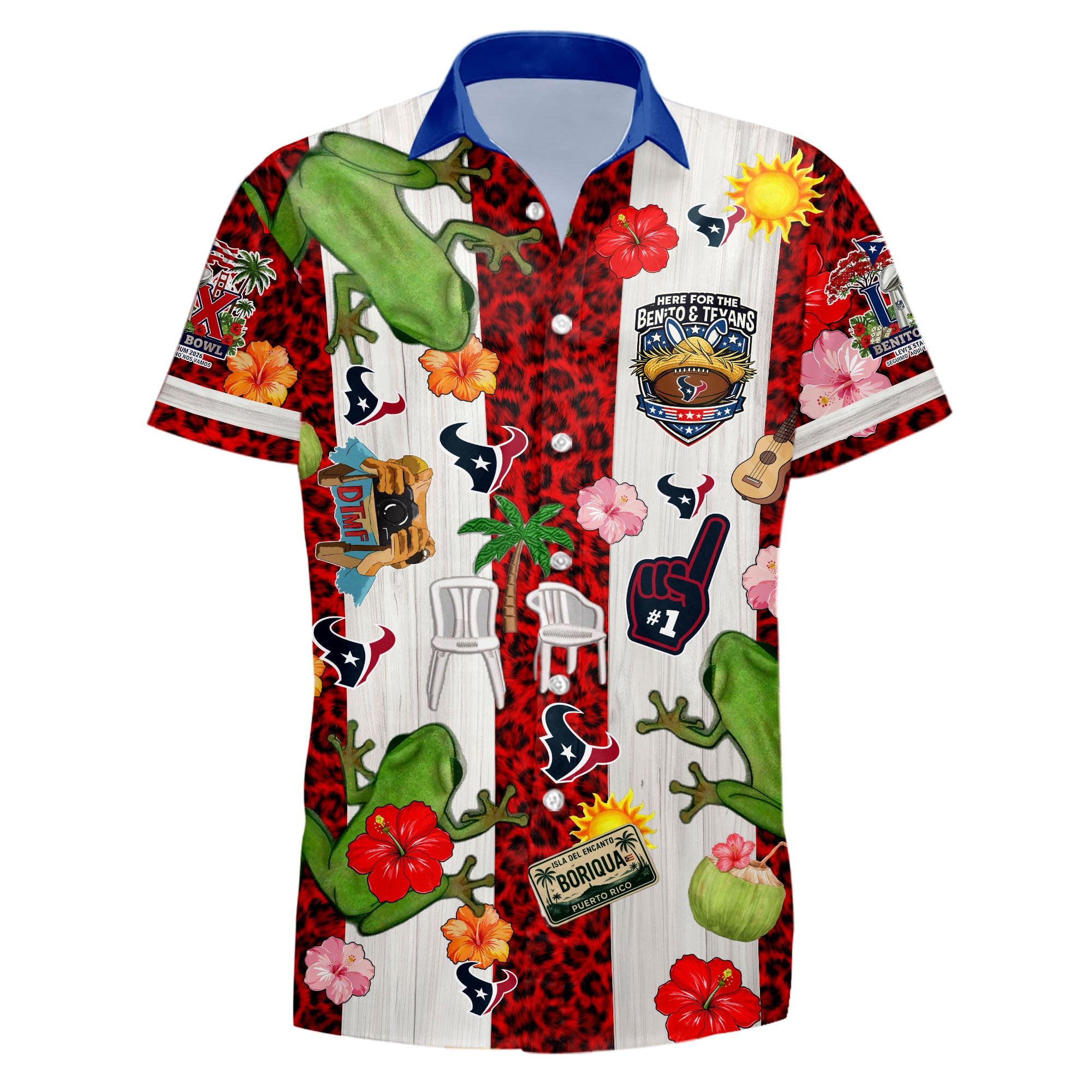 Houston Texans | Premium NFL Benito Bowl Hawaiian Shirt - Image 2