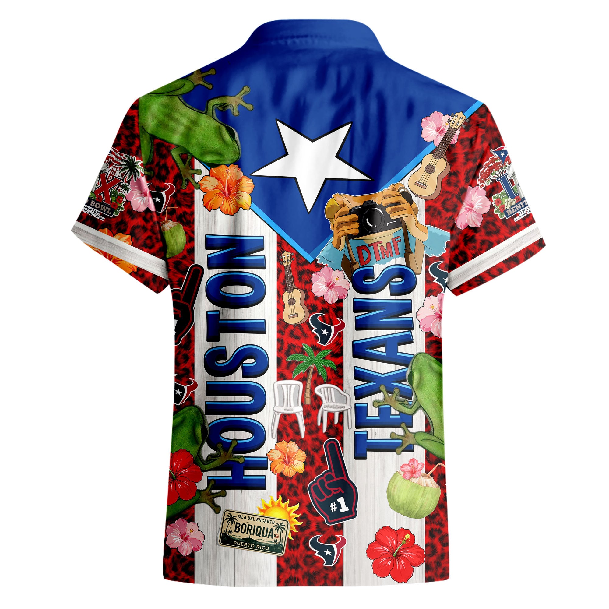 Houston Texans | Premium NFL Benito Bowl Hawaiian Shirt - Image 3
