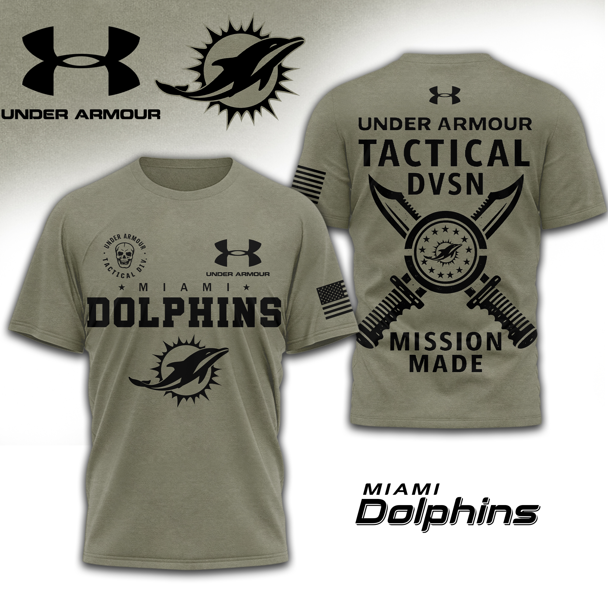 Miami Dolphins | Premium NFL Tactical Under Armour 3D Shirt