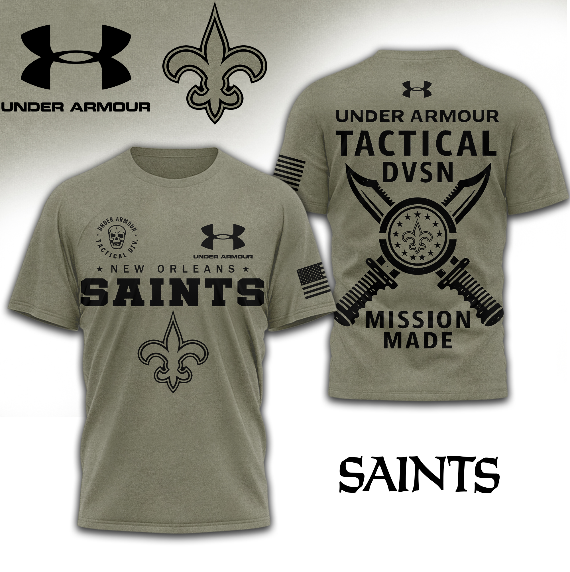 New Orleans Saints | Premium NFL Tactical Under Armour 3D Shirt