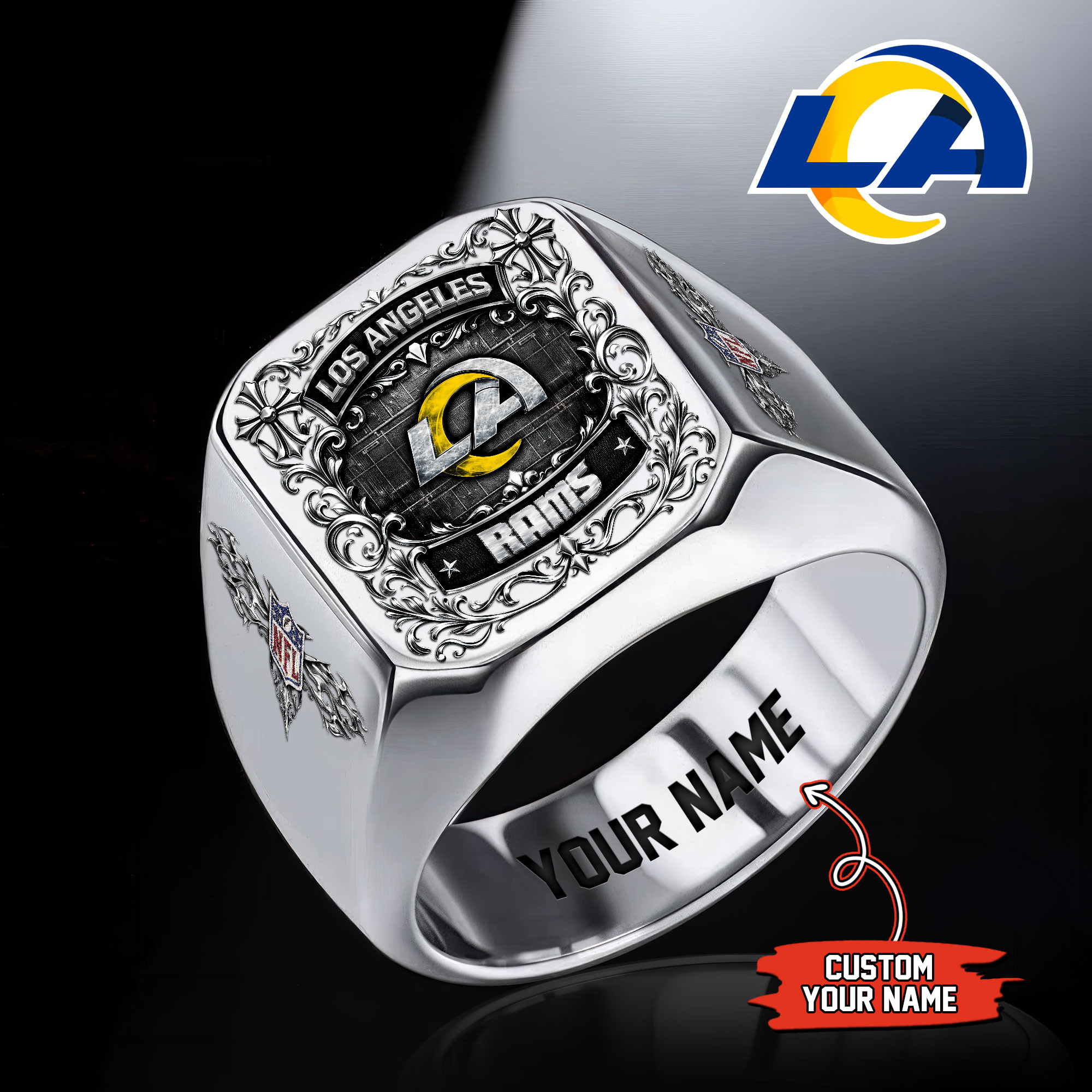 Los Angeles Rams | Premium NFL Square Ring HY - Image 2