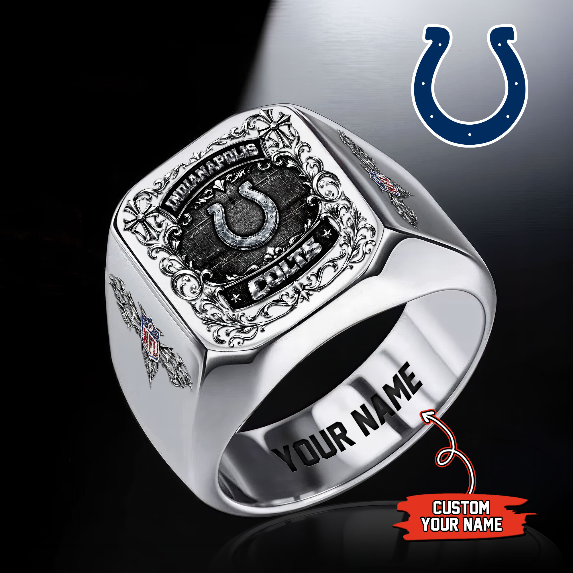 Indianapolis Colts | Premium NFL Square Ring HY - Image 2