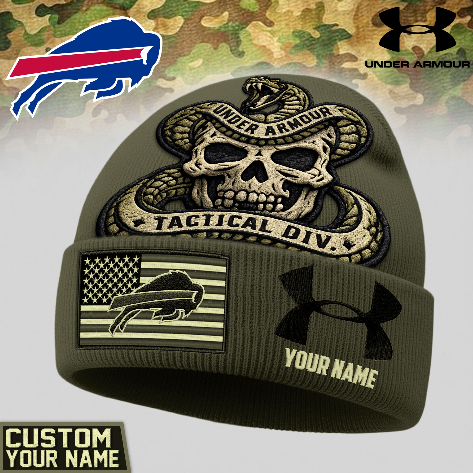 Buffalo Bills | Premium NFL Tactical DIV Under Armour Beanie Hat
