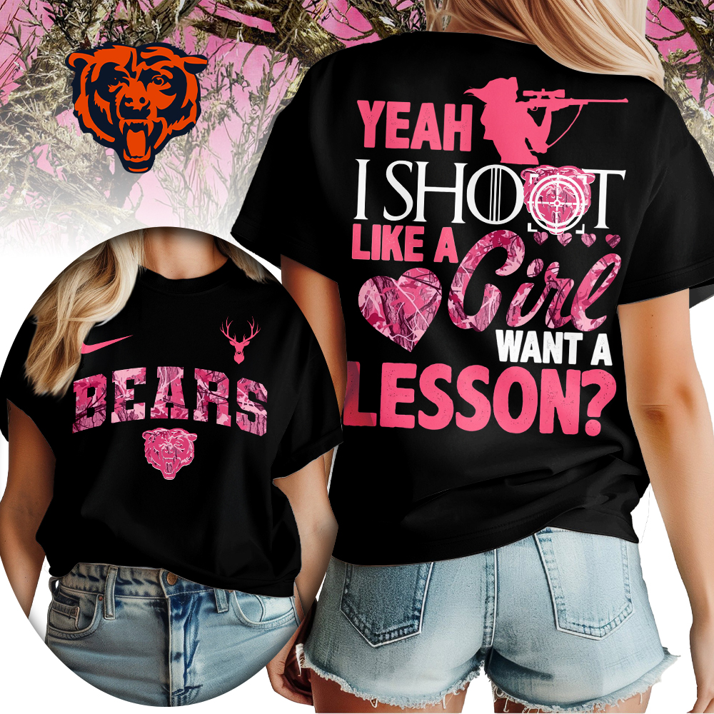 Chicago Bears | Premium NFL Shoot Like A Girl Women Shirt