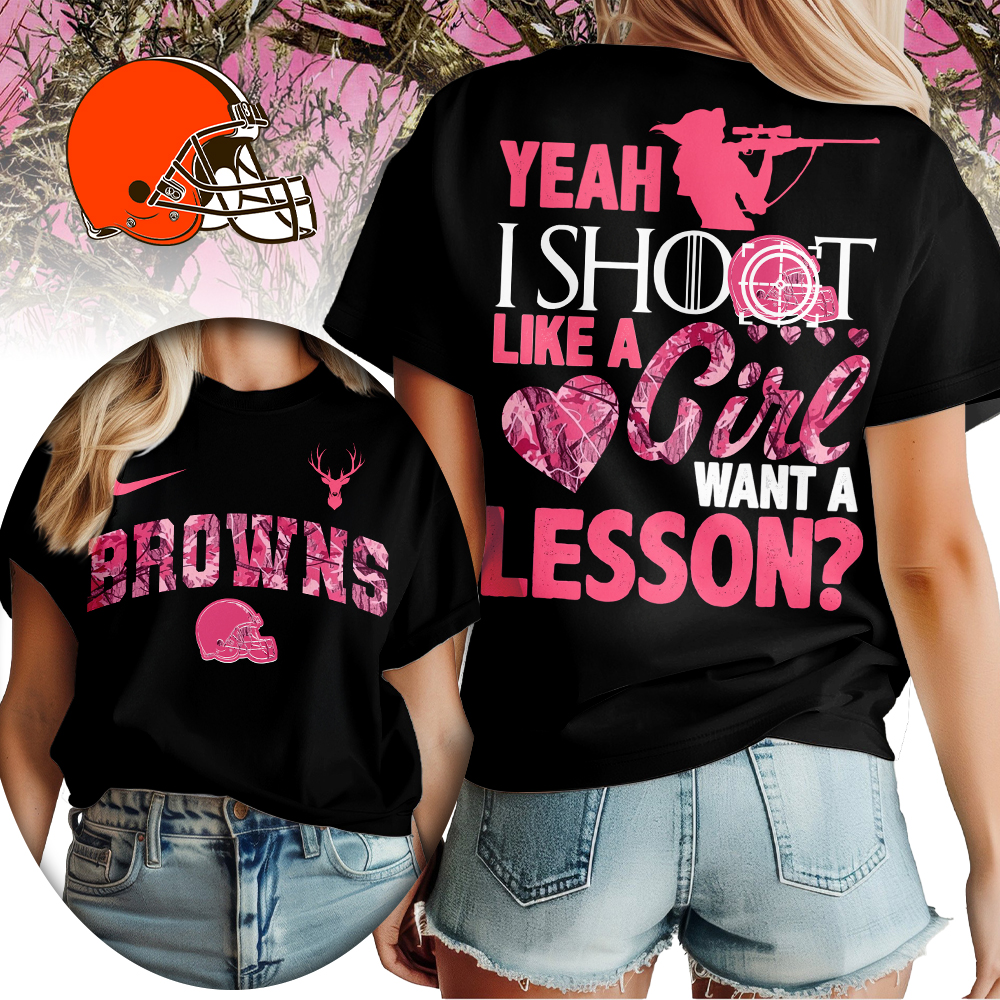 Cleveland Browns | Premium NFL Shoot Like A Girl Women Shirt
