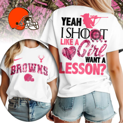 Cleveland Browns | Premium NFL Shoot Like A Girl Women Shirt