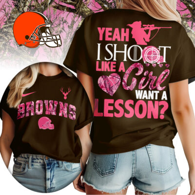 Cleveland Browns | Premium NFL Shoot Like A Girl Women Shirt