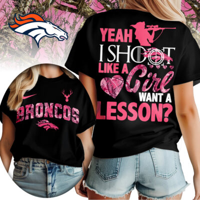 Denver Broncos | Premium NFL Shoot Like A Girl Women Shirt