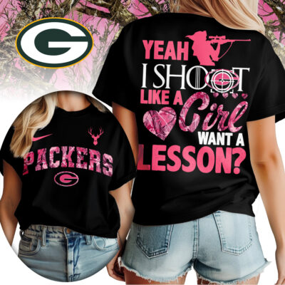 Green Bay Packers | Premium NFL Shoot Like A Girl Women Shirt