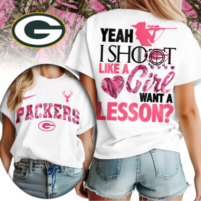 Green Bay Packers | Premium NFL Shoot Like A Girl Women Shirt