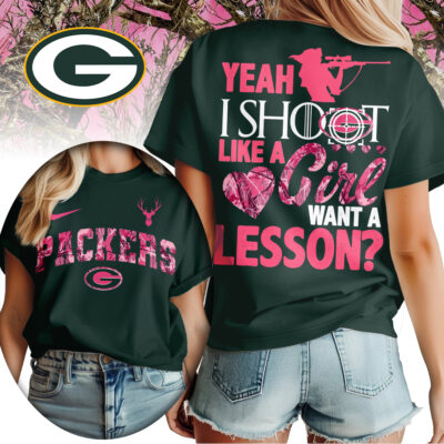 Green Bay Packers | Premium NFL Shoot Like A Girl Women Shirt