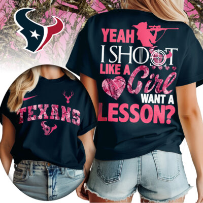 Houston Texans | Premium NFL Shoot Like A Girl Women Shirt