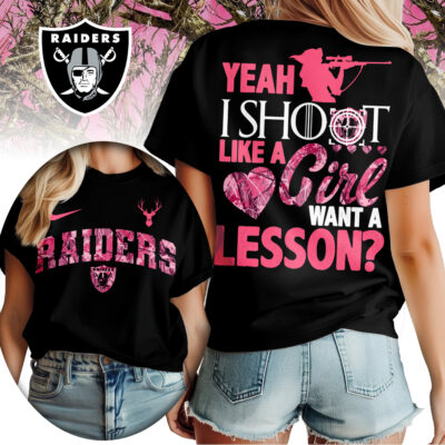 Las Vegas Raiders | Premium NFL Shoot Like A Girl Women Shirt