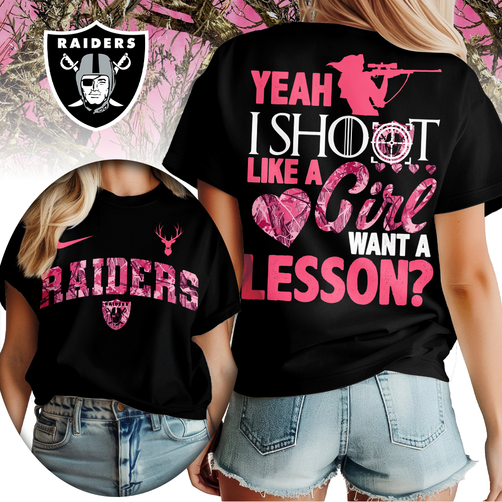 Las Vegas Raiders | Premium NFL Shoot Like A Girl Women Shirt