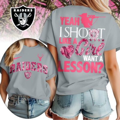 Las Vegas Raiders | Premium NFL Shoot Like A Girl Women Shirt