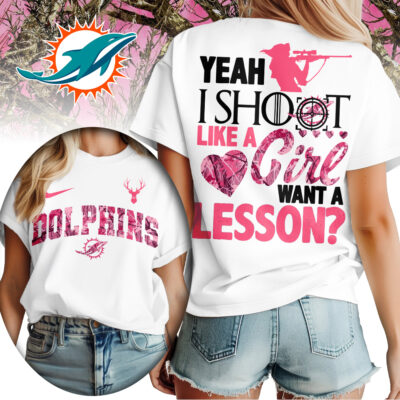 Miami Dolphins | Premium NFL Shoot Like A Girl Women Shirt