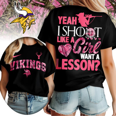 Minnesota Vikings | Premium NFL Shoot Like A Girl Women Shirt