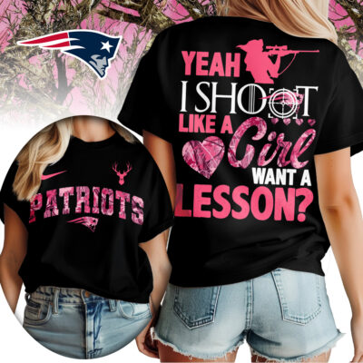 New England Patriots | Premium NFL Shoot Like A Girl Women Shirt