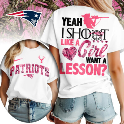 New England Patriots | Premium NFL Shoot Like A Girl Women Shirt