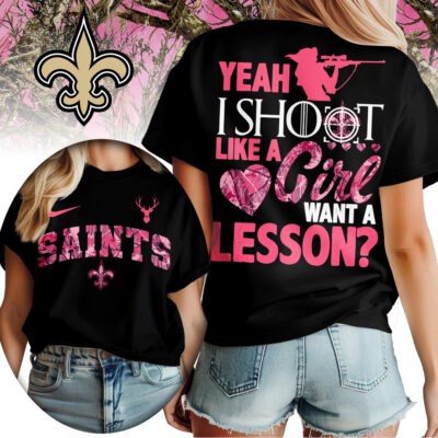 New Orleans Saints | Premium NFL Shoot Like A Girl Women Shirt