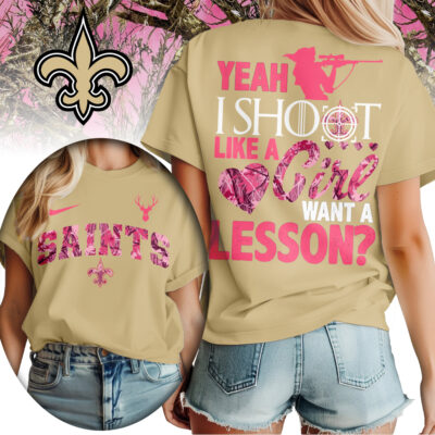 New Orleans Saints | Premium NFL Shoot Like A Girl Women Shirt