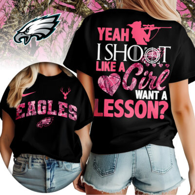 Philadelphia Eagles | Premium NFL Shoot Like A Girl Women Shirt