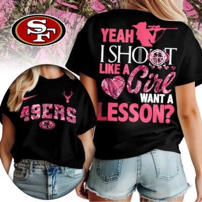 San Francisco 49ers | Premium NFL Shoot Like A Girl Women Shirt