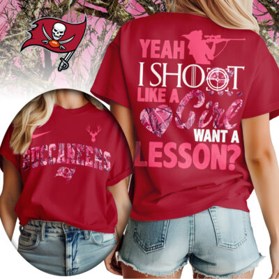 Tampa Bay Buccaneers | Premium NFL Shoot Like A Girl Women Shirt